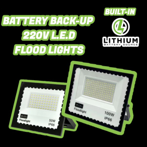 220V Battery Back-up LED Flood Lights