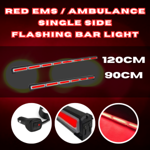 RED Single Side Dash - Rear Deck Flashing Strobe Bar (90cm - 120cm)