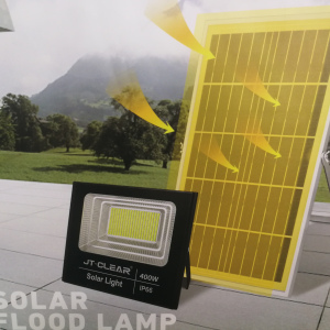 400W SOLAR FLOOD WITH PANEL AND REMOTE