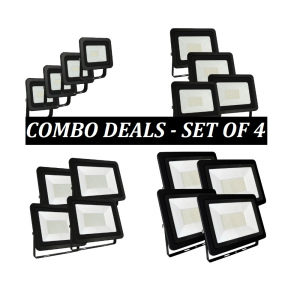 LED FLOOD LIGHTS (set of 4) 10W - 20W - 30W - 50W - 100W