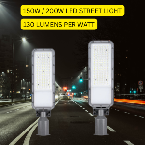New! 150W & 200W LED Street Lights AC (130LM/WATT)