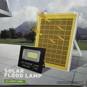 100W SOLAR FLOOD WITH PANEL AND REMOTE