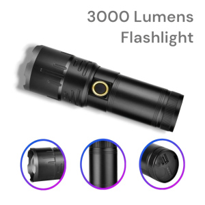 High Power Flashlight Search Light, 3000 Lumens, 1000 Meter Range
