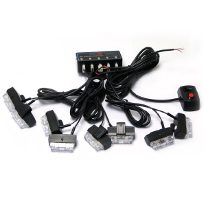 AMBER - GRILL CLIP-ON STROBE - WARNING - EMERGENCY LIGHT